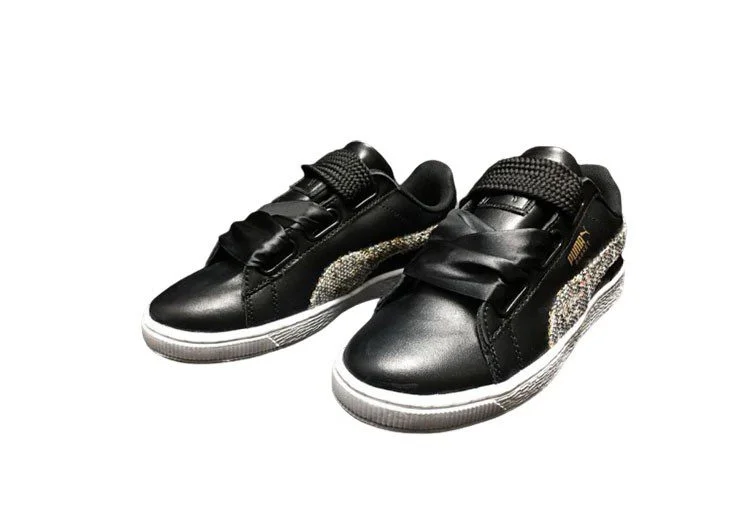 נעלי פומה- Puma bow glitter sequins -Black – תמונה 2