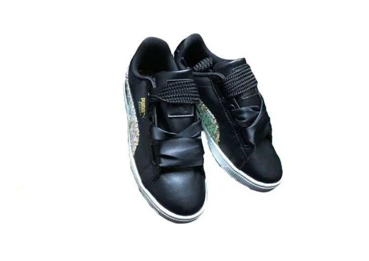נעלי פומה- Puma bow glitter sequins -Black – תמונה 6