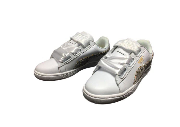 נעלי פומה- Puma bow glitter sequins -White – תמונה 2