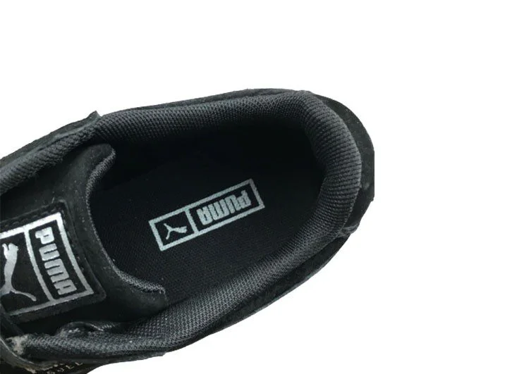 נעלי פומה- Puma platform shoes top pog leather gold head silver hesd frosted hesd flash drill bit-Black – תמונה 9