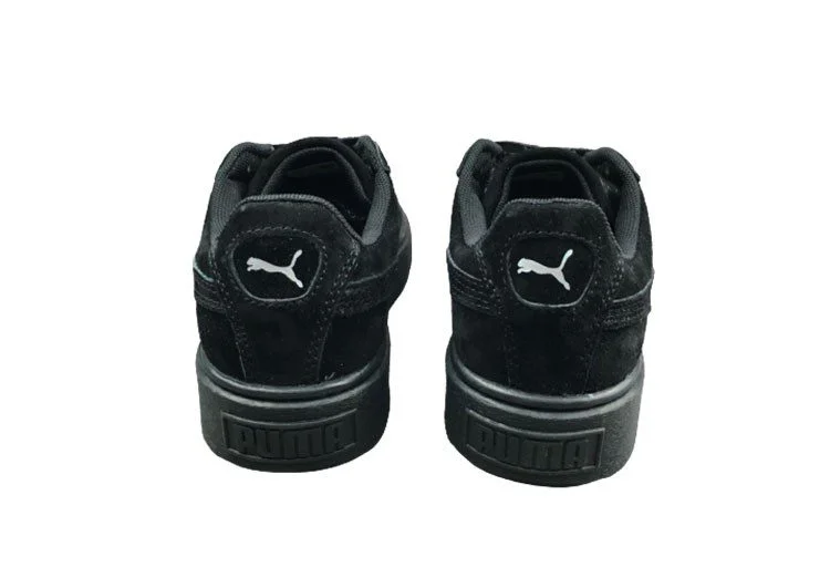 נעלי פומה- Puma platform shoes top pog leather gold head silver hesd frosted hesd flash drill bit-Black – תמונה 10