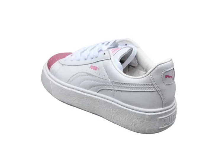 נעלי פומה- Puma platform shoes top pog leather gold head silver hesd frosted hesd flash drill bit-Link Water – תמונה 5