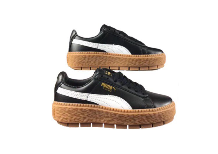 נעלי פומה- Puma suede platform rihanna platform shoes leather-Black Russian – תמונה 4