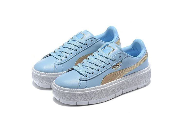 נעלי פומה- Puma suede platform rihanna platform shoes leather-Polo Blue – תמונה 2