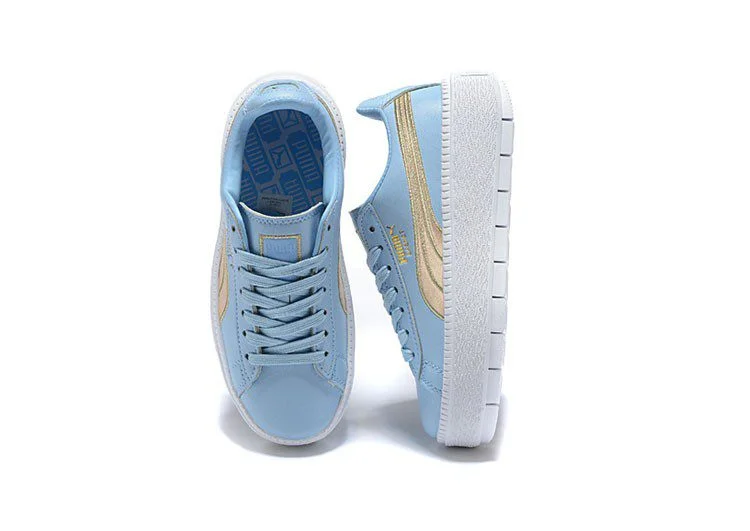 נעלי פומה- Puma suede platform rihanna platform shoes leather-Polo Blue – תמונה 3