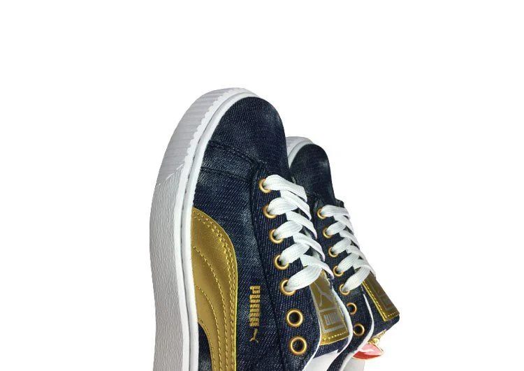 נעלי פומה-Rihanna II Puma Velvet Denim Satin-Gold – תמונה 4