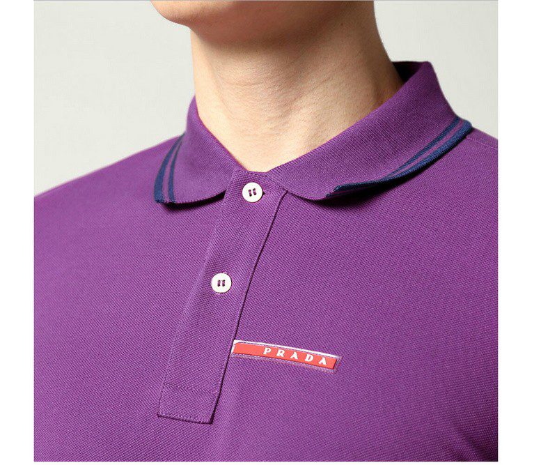 פראדה-PRADA TSHIRT POLO SHORT MEN - Purple – תמונה 3