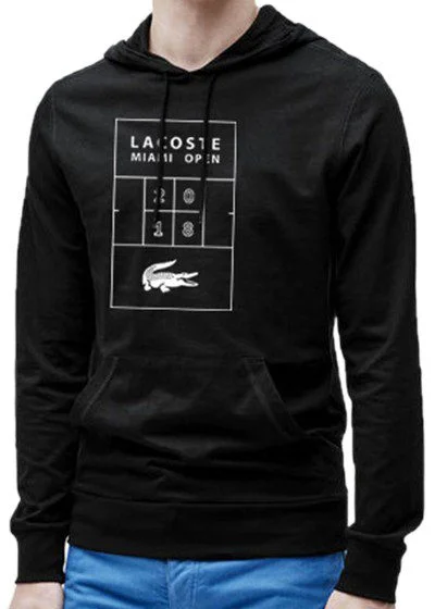 לקוסט-LACSOTE HOODIES MEN DESGIN - BLACK
