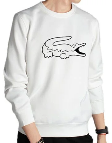 לקוסט-LACSOTE  SWETER MEN DESGIN- WHITE