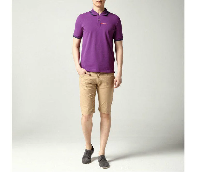 פראדה-PRADA TSHIRT POLO SHORT MEN - Purple – תמונה 9
