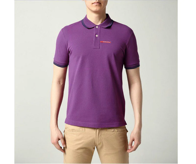 פראדה-PRADA TSHIRT POLO SHORT MEN - Purple – תמונה 8