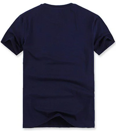 לקוסט-LACSOTE TSHIRT DESGIN MEN SHORT - Navy Blue – תמונה 2