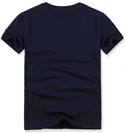 לקוסט-LACSOTE TSHIRT DESGIN MEN SHORT - Navy Blue – תמונה 2