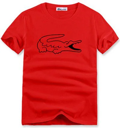לקוסט-LACSOTE TSHIRT DESGIN MEN SHORT - Red