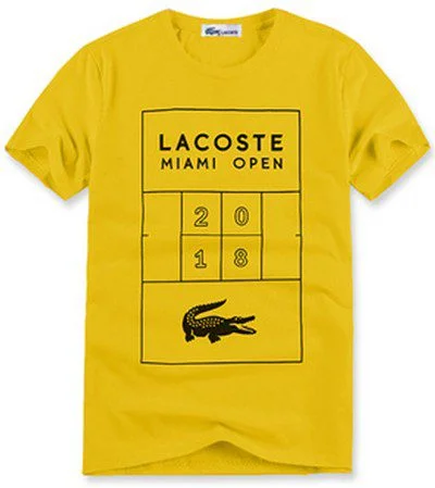 לקוסט-LACSOTE TSHIRT DESGIN MEN SHORT - Yellow