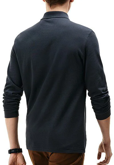 לקוסט-LACSOTE TSHIRT MEN POLO LONG - Rhino – תמונה 2