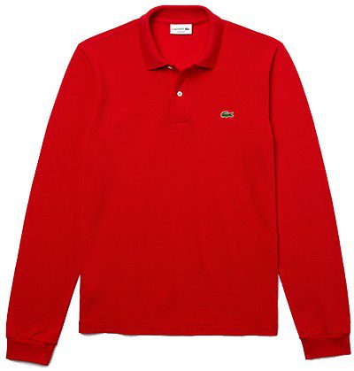 לקוסט-LACSOTE TSHIRT MEN POLO LONG - Venetian Red – תמונה 3