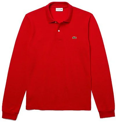 לקוסט-LACSOTE TSHIRT MEN POLO LONG - Venetian Red – תמונה 3