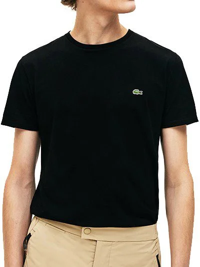 לקוסט-LACSOTE TSHIRT MEN SHORT - Black – תמונה 3