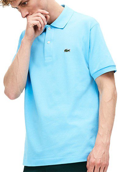 לקוסט-LACSOTE TSHIRT MEN'S POLO SHORT - Light Blue