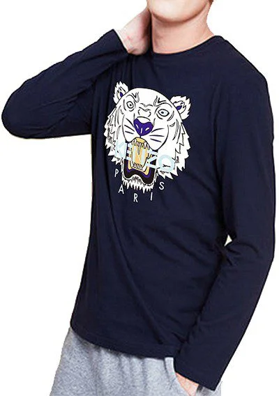קנזו-KENZO קנזו חולצות שרוול ארוך לגברים - Navy Blue
