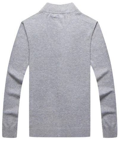 טומי הילפיגר-TOMMY SWETER ZIP MEN'S - Gray – תמונה 2