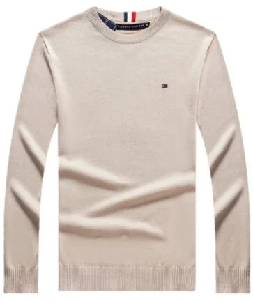 טומי הילפיגר-TOMMY TSHIRT MEN'S LONG CREW NECK- Swirl