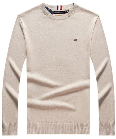 טומי הילפיגר-TOMMY TSHIRT MEN'S LONG CREW NECK- Swirl