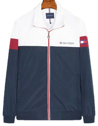 טומי הילפיגר-TOMMY JACKET - White & Nave Blue