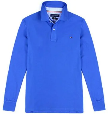 טומי הילפיגר-TOMMY POLO LONG MEN'S - Blue
