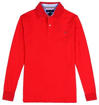 טומי הילפיגר-TOMMY POLO LONG MEN'S - Red
