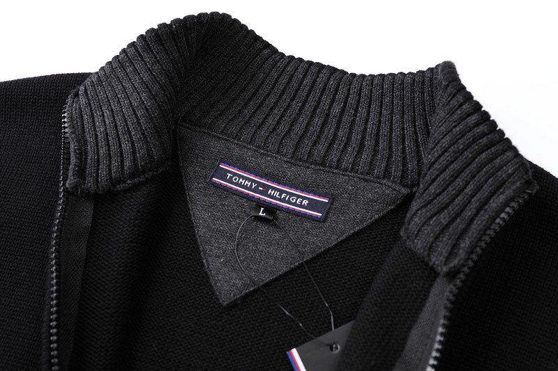 טומי הילפיגר-TOMMY SWETER ZIP MEN'S - Black – תמונה 10