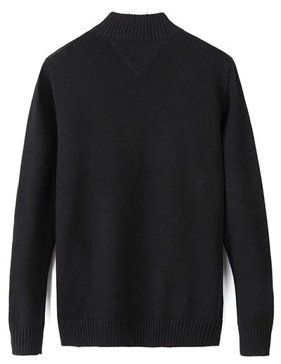 טומי הילפיגר-TOMMY SWETER ZIP MEN'S - Black – תמונה 2