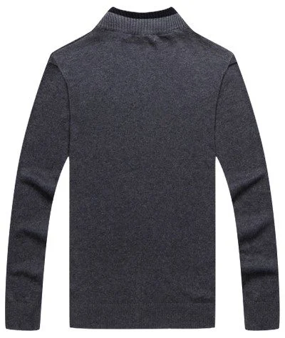 טומי הילפיגר-TOMMY SWETER ZIP MEN'S - Dip Gray – תמונה 2