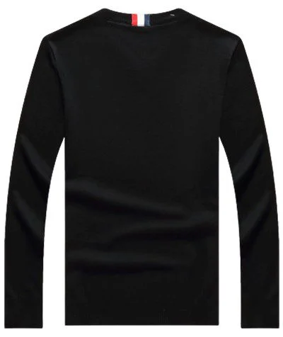 טומי הילפיגר-TOMMY TSHIRT MEN'S LONG V - Black – תמונה 2
