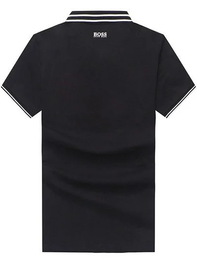 בוס-HUGO BOSS POLO TSHIRT MEN'S - Black – תמונה 2