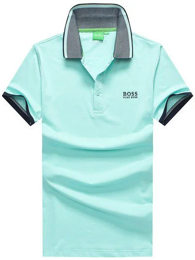 בוס-HUGO BOSS POLO TSHIRT MEN'S - Pale Turquoise