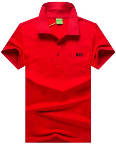 בוס-HUGO BOSS POLO TSHIRT MEN'S - Red