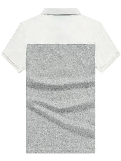 בוס-HUGO BOSS POLO TSHIRT MEN'S - White & Gray – תמונה 2