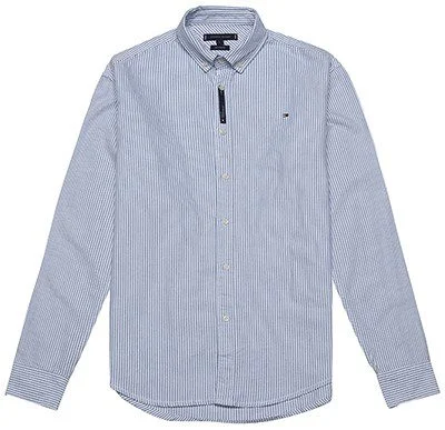 טומי הילפיגר-TOMMY BUTTON MEN'S- WHITE & Light Slate Grey