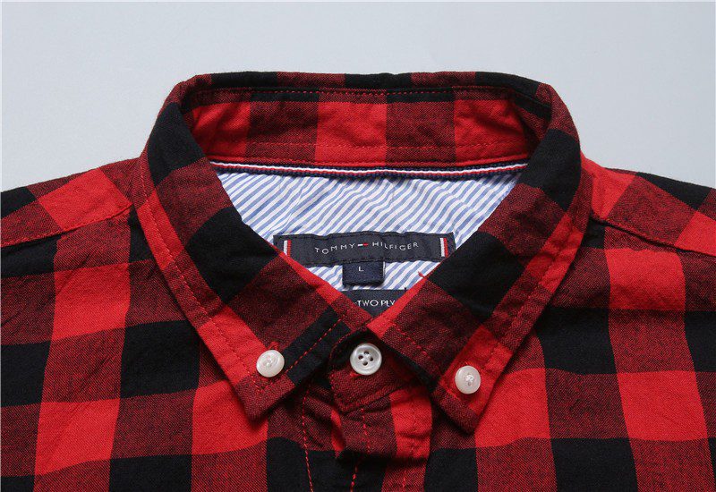 טומי הילפיגר-TOMMY BUTTON MEN'S- RED & BLACK – תמונה 12
