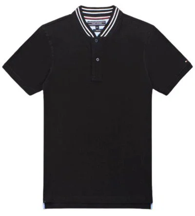 טומי הילפיגר-TOMMY POLO MEN'S TSHIRT - BLACK