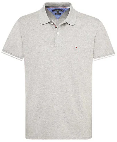טומי הילפיגר-TOMMY POLO MEN'S TSHIRT - GRAY – תמונה 3