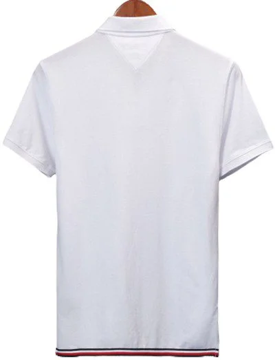 טומי הילפיגר-TOMMY POLO MEN'S TSHIRT - Titan White – תמונה 2