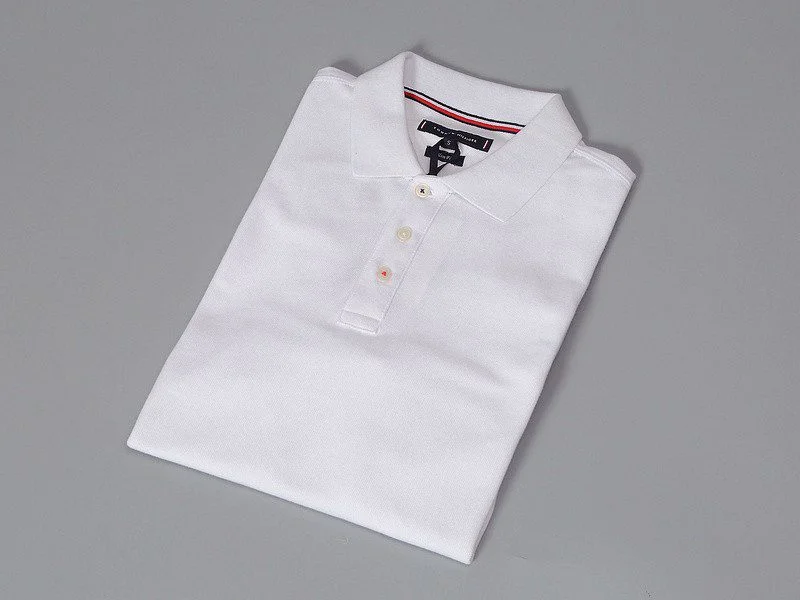 טומי הילפיגר-TOMMY POLO MEN'S TSHIRT - Titan White – תמונה 7