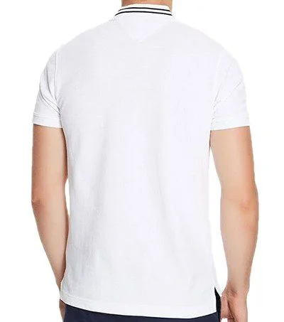 טומי הילפיגר-TOMMY POLO MEN'S TSHIRT - WHITE – תמונה 2