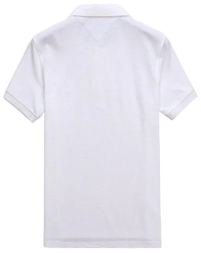 טומי הילפיגר-TOMMY POLO MEN'S TSHIRT - White – תמונה 2