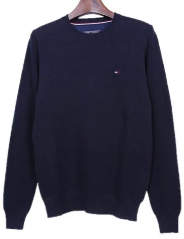 טומי הילפיגר-TOMMY SWETER MEN'S- NAVY BLUE