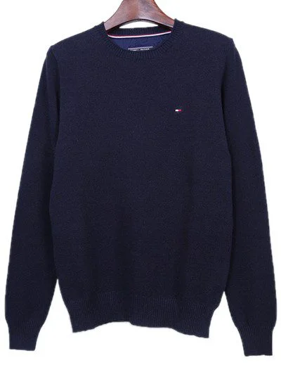 טומי הילפיגר-TOMMY SWETER MEN'S- NAVY BLUE