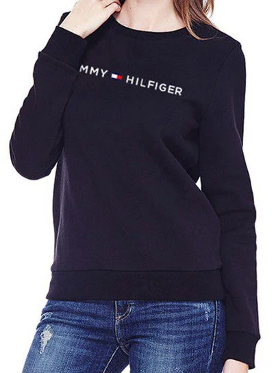 טומי הילפיגר-TOMMY SWETER WOMEN - BLACK